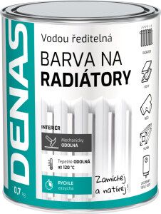 DENAS BARVA NA RADIÁTORY rychleschnoucí, 0100 bílá, 700 g