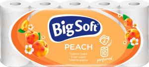 Big Soft broskev 2vrstvý toaletní papír, 10 rolí, 19,3 m role