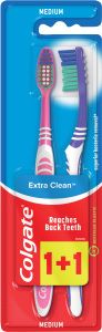 Colgate zubní kartáčky Extra Clean, střední tvrdost, balení 1+1