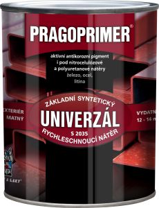 Pragoprimer Univerzál S2035 základní barva na kov, 0110 šedá, 600 ml