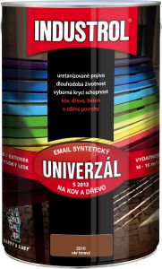 Industrol S2013 univerzál lesk vrchní barva na kov a dřevo, 2210 okr tmavý, 4 l