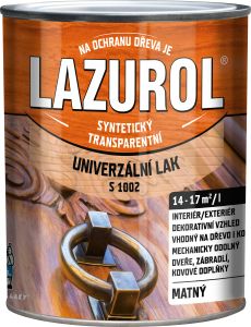 Lazurol S1002 mat, lak na kov a dřevo, bezbarvý, 750 ml
