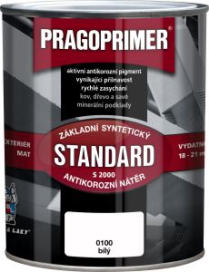 Pragoprimer Standard S2000 základní barva na kov, 0100 bílá, 600 ml