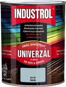 Industrol S2013 univerzál lesk vrchní barva na kov a dřevo, 9110 hliník, 600 ml