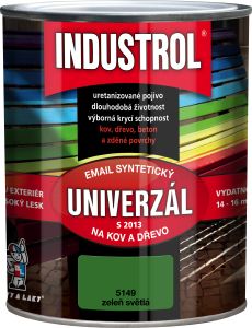 Industrol S2013 univerzál lesk vrchní barva na kov a dřevo, 5149 zeleň světlá, 750 ml