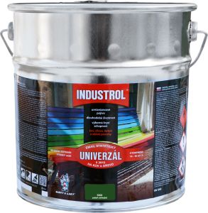 Industrol S2013 univerzál lesk vrchní barva na kov a dřevo, 5300 zeleň střední, 9 l