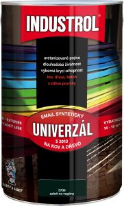 Industrol S2013 univerzál lesk vrchní barva na kov a dřevo, 5700 vagónová zeleň, 4 l