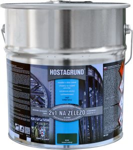 Hostagrund 2v1 S2160 základní i vrchní barva na kov, 0199 černá, 9 l