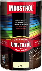 Industrol S2013 univerzál lesk vrchní barva na kov a dřevo, 6003 slonova kost, 4 l