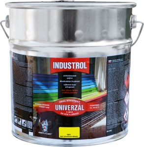 Industrol S2013 univerzál lesk vrchní barva na kov a dřevo, 6201 žluť chromová střední, 9 l