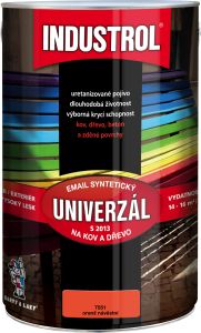Industrol S2013 univerzál lesk vrchní barva na kov a dřevo, 7551 oranž návěstní, 4 l