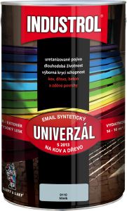 Industrol S2013 univerzál lesk vrchní barva na kov a dřevo, 9110 hliník, 4 l