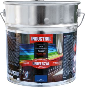 Industrol S2013 univerzál lesk vrchní barva na kov a dřevo, 4550 modř návěstní, 9 l