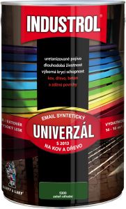 Industrol S2013 univerzál lesk vrchní barva na kov a dřevo, 5300 zeleň střední, 4 l