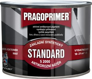 Pragoprimer Standard S2000 základní barva na kov, 0110 šedá, 350 ml