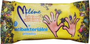 Miléne Kids Vlhčené ubrousky s antibakteriální přísadou, 15 kusů