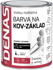 DENAS NA KOV-ZÁKLAD antikorozní barva na kov, 0100 bílá, 700 g