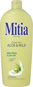 Mitia Aloe & Milk tekuté mýdlo, náplň, 1 l