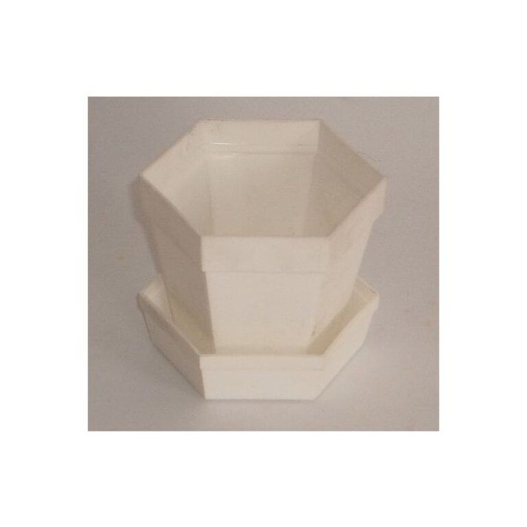 Květináč s miskou bílý, průměr 60 mm                          