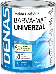 DENAS UNIVERZÁL-MAT vrchní barva na dřevo, kov a beton, 0462 tmavě modrá, 700 g