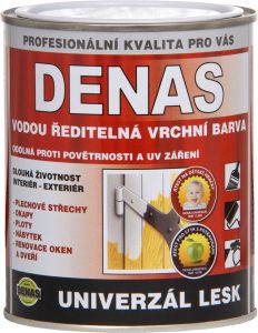 DENAS UNIVERZÁL-LESK vrchní barva na dřevo, kov a beton, 0440 modrá, 700 g