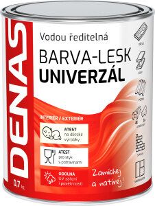 DENAS UNIVERZÁL-LESK vrchní barva na dřevo, kov a beton, 0510 světle zelená, 700 g
