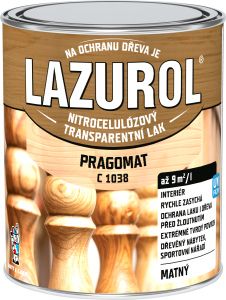 Lazurol Pragomat C1038 nitrocelulózový lak na dřevo 750 ml