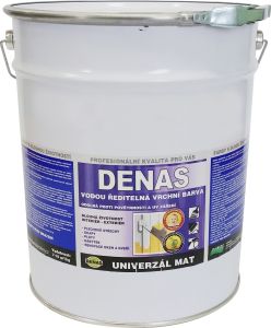 DENAS UNIVERZÁL-MAT vrchní barva na dřevo, kov a beton, 0100 bílá, 10 kg