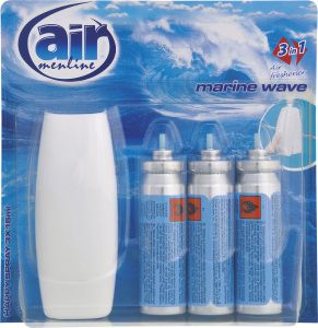 Air Menline Marine Wave osvěžovač vzduchu strojek a náplň 3× 15 ml