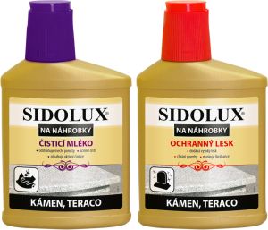 Sidolux čisticí mléko na náhrobky, 330 ml + přípravek k ošetření náhrobků, 250 ml