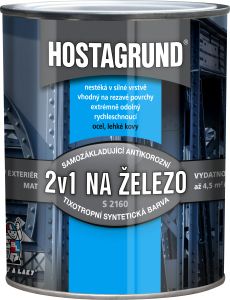Hostagrund 2v1 S2160 základní i vrchní barva na kov, 0540 tmavě zelená, 600 ml