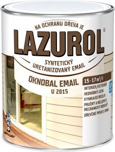 Lazurol Oknobal Email U2015 lesk vrchní barva na okna 6003 slonová kost, 600 ml