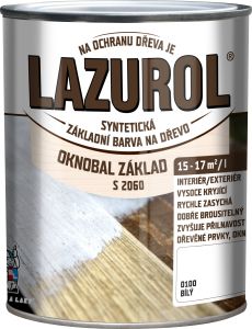 LAZUROL Oknobal základ barva na dřevo S2060, bílá, 600 ml