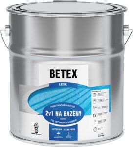 Betex s2852 2v1 základní i vrchní barva na bazény 0440 tmavě modrá, 9 kg