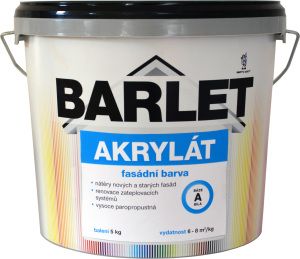BARLET akrylát fasádní barva bílá báze A, 5 kg
