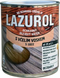LAZUROL ochranný olejový nátěr s včelím voskem S1022, bezbarvý, 750 ml