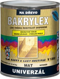 Bakrylex V1302 univerzál mat disperzní lak na dřevo bezbarvý, 600 g