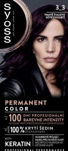 Syoss barva na vlasy, 3-3 tmavě fialový