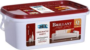 Het Brillant Q plněná pískem struktura dle válečku, dekorační disperzní interiérová barva, 5 kg