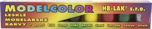 Obrázek 1. produktu HB-Lak Modelcolor lesklé modelářské barvy, sada 9× 20 g