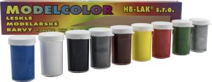 HB-Lak Modelcolor lesklé modelářské barvy, sada 9× 20 g