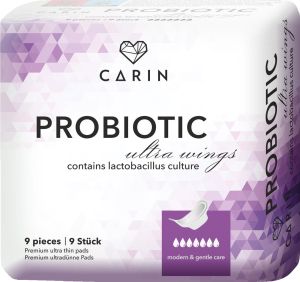 Carin Ultra Probiotic dámské vložky, 9 ks