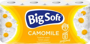 Big Soft toaletní papír Camomile, 8 rolí, 16,5 m role
