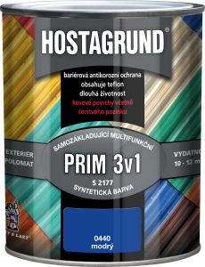 Hostagrund Prim 3v1 S2177 základní i vrchní barva na kov, 0440 modrá, 600 ml