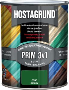 Hostagrund Prim 3v1 S2177 základní i vrchní barva na kov, 0530 zelená, 600 ml