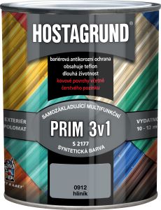 Hostagrund Prim 3v1 S2177 základní i vrchní barva na kov, 0912 hliník, 600 ml