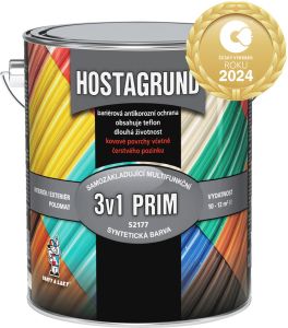 Hostagrund Prim 3v1 S2177 základní i vrchní barva na kov, 0530 zelená, 2,5 l