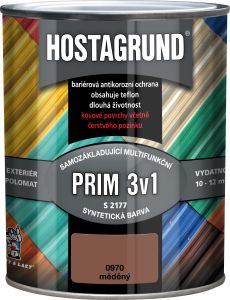 Hostagrund Prim 3v1 S2177 základní i vrchní barva na kov, 0970 měď, 600 ml