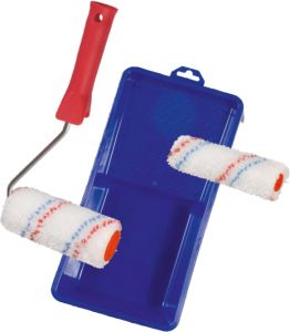 Spokar mikroplyš válečky na malování s držákem a vaničkou, 2 × 100 mm