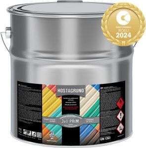 Hostagrund Prim 3v1 S2177 základní i vrchní barva na kov, 0131 šedá, 9 l